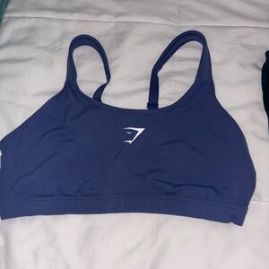 Blue gymshark scoop neck bra